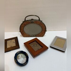 5 Small Picture Frames - 4 Are Miniature Great For School Children Pictures!